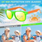 Oleitodh 60 Pcs Kids Neon Sunglasses, UV400 Protection, 80s 90s Retro Sunglasses for Boys & Girls Age 3-8, Beach & Pool Party Supplies,12 Colors