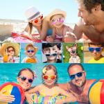 Oleitodh 60 Pcs Kids Neon Sunglasses, UV400 Protection, 80s 90s Retro Sunglasses for Boys & Girls Age 3-8, Beach & Pool Party Supplies,12 Colors