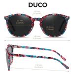 DUCO Polarized Sunglasses for Women Retro Round Women's Sunglasses Classic Vintage UV400 Shades DC1230