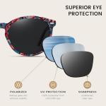 DUCO Polarized Sunglasses for Women Retro Round Women's Sunglasses Classic Vintage UV400 Shades DC1230