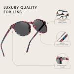 DUCO Polarized Sunglasses for Women Retro Round Women's Sunglasses Classic Vintage UV400 Shades DC1230
