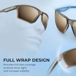 KastKing Osage Polarized Sport Sunglasses for Men and Women, Ideal for Driving Fishing Cycling Running, UV Protection