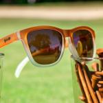 goodr Three Parts Tee Polarized Sunglasses, Medium Sized (OG), Light Brown Translucent Frame with Copper Non-Reflective Glare Reducing Lenses, UV400 Protection, No Slip, No Bounce