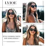 LVIOE Polarized Sunglasses for Women, Classic Fashion Sunglasses Anti Glare 99.99% UV Protection