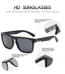 DUBERY Classic Polarized Sunglasses for Men Women Retro 100% UV Protection Driving Sun Glasses D731,2 Pack (Black/Black+Black/Black)
