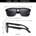 DUBERY Classic Polarized Sunglasses for Men Women Retro 100% UV Protection Driving Sun Glasses D731,2 Pack (Black/Black+Black/Black)