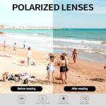 LVIOE Polarized Sunglasses for Women, Classic Fashion Sunglasses Anti Glare 99.99% UV Protection