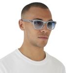 Ray-Ban RB0707S Square Sunglasses, Transparent Green/Clear Blue Gradient, 53 mm