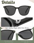 Myiaur Polarized Sunglasses for Women, Square Mirrored Trendy Shades with UV Protection Reduce Glare Sun Glasses