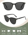 Myiaur Polarized Sunglasses for Women, Square Mirrored Trendy Shades with UV Protection Reduce Glare Sun Glasses
