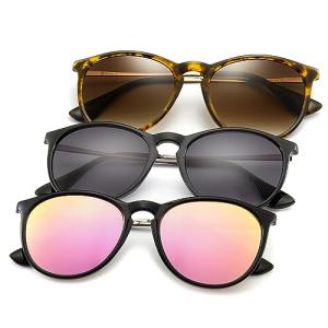 SUNGAIT 3 Pairs Premium Vintage Round Sunglasses for Women Men Classic Retro Trendy Style