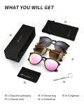 SUNGAIT 3 Pairs Premium Vintage Round Sunglasses for Women Men Classic Retro Trendy Style