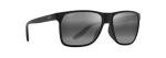 Maui Jim Men's Pailolo Polarized Rectangular Sunglasses Pure Collection, Black/Neutral Grey, Large