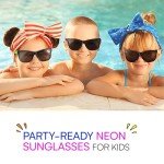 Neliblu Kids Sunglasses 30-Pack - Neon Bulk Party Favor Polarized Sunglasses with UV Protection - Toddler Party Favors, Goody Bag Fillers for Pool, Beach, and Outdoor Events