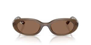 Ray-Ban RB4441D Oval Sunglasses, Opal Brown/Dark Grey, 53 mm
