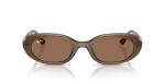 Ray-Ban RB4441D Oval Sunglasses, Opal Brown/Dark Grey, 53 mm