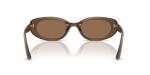Ray-Ban RB4441D Oval Sunglasses, Opal Brown/Dark Grey, 53 mm