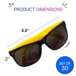 Neliblu Kids Sunglasses 30-Pack - Neon Bulk Party Favor Polarized Sunglasses with UV Protection - Toddler Party Favors, Goody Bag Fillers for Pool, Beach, and Outdoor Events