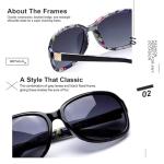 SIPHEW Small Wrap Sunglasses for Women | Lightweight Square Frame with 100% UV400 | Polarized Shade for Womens