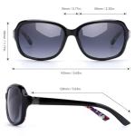 SIPHEW Small Wrap Sunglasses for Women | Lightweight Square Frame with 100% UV400 | Polarized Shade for Womens