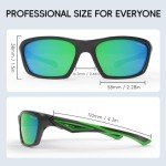 ACBLUCE Kids Sunglasses for Boys Girls Polarized Child Toddler Sports Baseball Running Cycling Beach Green Glasses for age 3 4 5 6 7