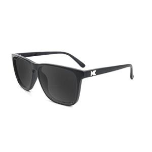Knockaround Fast Lanes Polarized Sunglasses With Full UV400 Protection For Men And Women, With Matte Black Frames/Black Lenses