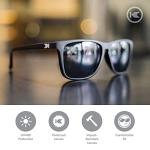 Knockaround Fast Lanes Polarized Sunglasses With Full UV400 Protection For Men And Women, With Matte Black Frames/Black Lenses