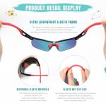 Vcarsian Kids Sunglasses Youth Baseball Sun Glasses Polarized Sports TR90 Lightweight Cycling Shades Frame Boys Girls