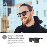 Knockaround Fast Lanes Polarized Sunglasses With Full UV400 Protection For Men And Women, With Matte Black Frames/Black Lenses