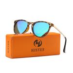 HJSTES Polarized Kids Sunglasses for Girls Boys, 100% UV Protection for Children Sun Glasses, 50MM(Pink Frame/Pink Mirrored+Leopard Frame/Green Mirrored)