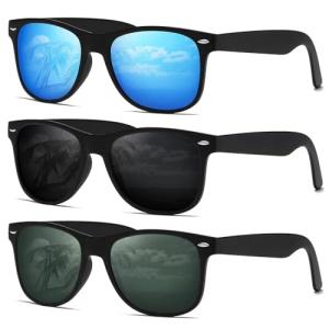 DEMIKOS Sunglasses Men Polarized Sunglasses for Mens Womens Retro Mirror Lens for Driving Fishing UV Protection