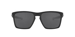 Oakley Men's OO9341 Sliver XL Rectangular Sunglasses, Matte Black/Grey Polarized, 57 mm