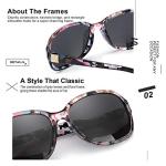 SIPHEW Polarized Sunglasses Womens Trendy, Classic Square Sun Glasses for Women UV Protection Wrap Shades