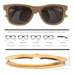 Texas Cork Company® | Floating Polarized Cork Sunglasses | Dark Aggregate Frame w/Black Lens | Lightweight Bamboo | UV400 | Floating Shades for Men & Women | Ideal for Fishing, Boating & Beach