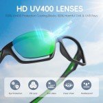 ACBLUCE Kids Sunglasses for Boys Girls Polarized Child Toddler Sports Baseball Running Cycling Beach Green Glasses for age 3 4 5 6 7