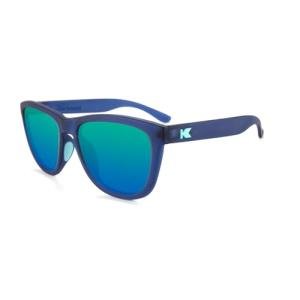 Knockaround Premiums Sport - Polarized Running Sunglasses for Women & Men - Impact Resistant Lenses & Full UV400 Protection, Rubberized Navy/Mint