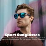 Knockaround Premiums Sport - Polarized Running Sunglasses for Women & Men - Impact Resistant Lenses & Full UV400 Protection, Rubberized Navy/Mint
