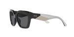 Armani Exchange A|X Womens Ax4125su Universal Fit Rectangular Sunglasses, Shiny Black/Dark Grey, 54 mm