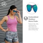 Knockaround Premiums Sport - Polarized Running Sunglasses for Women & Men - Impact Resistant Lenses & Full UV400 Protection, Rubberized Navy/Mint
