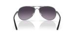 Oakley Women's OO4079 Feedback Polarized Aviator Sunglasses, Polished Chrome/Prizm Grey Gradient, 59 mm