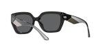 Armani Exchange A|X Womens Ax4125su Universal Fit Rectangular Sunglasses, Shiny Black/Dark Grey, 54 mm
