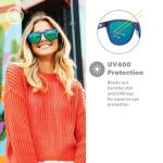 Knockaround Premiums Sport - Polarized Running Sunglasses for Women & Men - Impact Resistant Lenses & Full UV400 Protection, Rubberized Navy/Mint