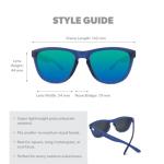 Knockaround Premiums Sport - Polarized Running Sunglasses for Women & Men - Impact Resistant Lenses & Full UV400 Protection, Rubberized Navy/Mint