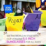 Neliblu Kids Sunglasses 30-Pack - Neon Bulk Party Favor Polarized Sunglasses with UV Protection - Toddler Party Favors, Goody Bag Fillers for Pool, Beach, and Outdoor Events