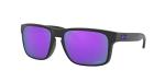 Oakley Mens OO9102 Holbrook Square Sunglasses, Matte Black/Prizm Violet, 57 mm