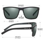 ZENOTTIC Polarized Sunglasses for Men Lightweight TR90 Frame UV400 Protection Square Sun Glasses
