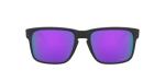Oakley Mens OO9102 Holbrook Square Sunglasses, Matte Black/Prizm Violet, 57 mm