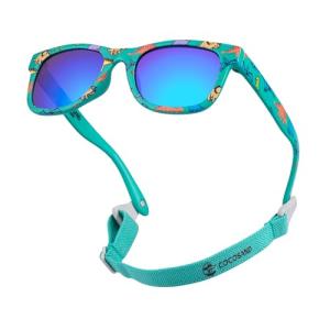 COCOSAND Flexible Baby Sunglasses with Strap Polarized UV Protection for Toddler Infant Newborn Boys Grils Age 0-24 Months