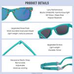 COCOSAND Flexible Baby Sunglasses with Strap Polarized UV Protection for Toddler Infant Newborn Boys Grils Age 0-24 Months
