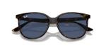 Ray-Ban Women's RB4378 Square Sunglasses, Havana/Dark Blue, 54 mm